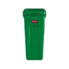 AFVALBAK SLIM JIM 60L MET LUCHTSLEUVEN RUBBERMAID GROEN 55.8X27.9X63.5CM (1) artikelfoto