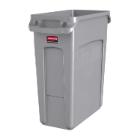 AFVALBAK SLIM JIM 60L MET LUCHTSLEUVEN RUBBERMAID GRIJS 55.8X27.9X63.5CM (1) artikelfoto