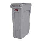 POUBELLE SLIM JIM 87L AVEC CONDUITS D'AERATION RUBERM.GRIS 55.8X27.9X76.2CM (1) photo du produit