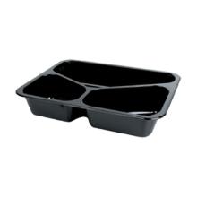 Duniform menuschaal bak 3-vak zwart 525/275/205ml 225x175x43mm cpet Artikel foto