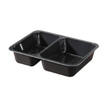Duniform menuschaal bak 2-vak 655/455ml zwart 225x175x43mm cpet Artikel foto