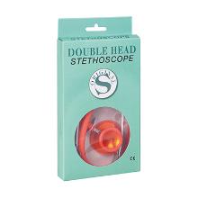 Stethoscoop Dual head met opgezette ring, rood Artikel foto