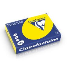 Clairefontaine troph&eacute;e 2977 gekleurd A4 papier 80gr fluor geel Artikel foto