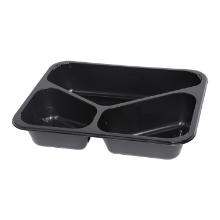 Schaal menu 3-vak C2227-3f zwart 227x178x45mm CPET Artikel foto