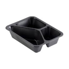 Duniform cateringtray bak 3-vak zwart 227x178x50mm pp Artikel foto