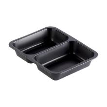 Duniform cateringtray bak 2-vak zwart 227x178x40mm pp Artikel foto