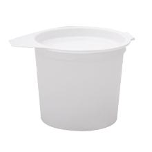Sputumbeker gegradueerd rond model met deksel 150ml ps wit Artikel foto