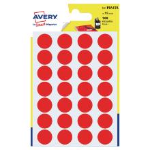 Avery PSA15R etiketten rond 15mm rood Artikel foto