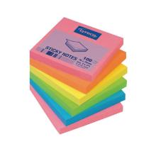 Lyreco sticky notes memoblok 75x75mm 5 felle neonkleuren herkleefbaar Artikel foto