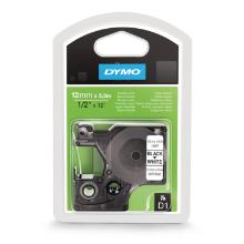 Dymo D1 etiketteerlint labeltape 12mmx3.5m nylon zwart op wit Artikel foto