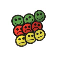 Magnetische Smileys dubbelzijdig rood/groen 2,5cm Artikel foto