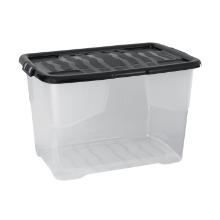 Strata Crystal opbergbox 65ltr 600x397x378mm transparant met deksel Artikel foto