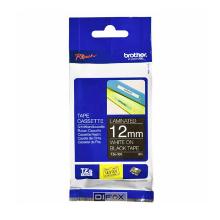 Brother tze-335 etiketteerlint 12mm wit op zwart Artikel foto