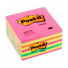 Post-it notes 76x76mm kubus neon roze Artikel foto
