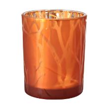 Kaarshouder shimmer rust 100x80mm glas Artikel foto