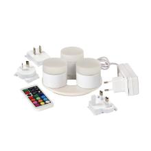 Set oplaadbare kaarsen multicolor mini lampjes led 3 stuks Artikel foto