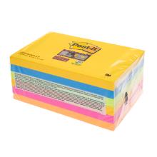 Post-it Notes Super Sticky 76x127mm 6 kleuren neon Artikel foto