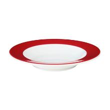 Bord diep Meran 230mm wit dekor robijnrood Seltmann Artikel foto