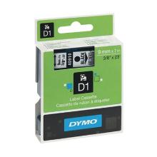 Dymo 40910 D1 etiketteerlint labeltape 9mmx7m zwart op transparant Artikel foto
