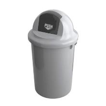 Afvalbak met klapdeksel 60ltr grijs kunststof Artikel foto