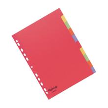 Lyreco tabbladen A4 11-gaats karton gekleurd neutraal 10tabs Artikel foto