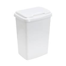 Afvalbak met platte deksel 50ltr wit kunststof Top-Fix Artikel foto