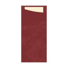 Sacchetto bordeaux inclusief servet cream 85x220mm Artikel foto
