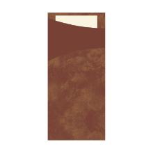 Sacchetto chestnut inclusief servet cream 85x200mm Artikel foto