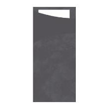 Sacchetto grijs inclusief servet wit 85x220mm Artikel foto