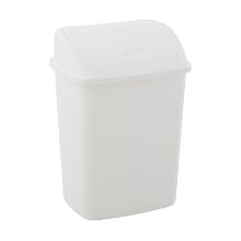 Afvalbak met swing deksel 15ltr wit kunststof Artikel foto