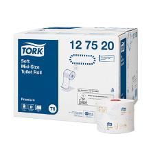 Tork toiletpapier 2 laags tissue m/dop compact 99mm 90m/rol T6 premium Artikel foto