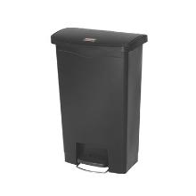 Afvalbak pedaalemmer slim jim front-step 50ltr zwart Rubbermaid incl zakhouder Artikel foto