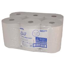 Scott slimroll handdoekrol 1 laags wit 198mm x190m Artikel foto