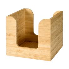 Dispenser voor 50 servetten bamboe 11x11cm naturel Artikel foto