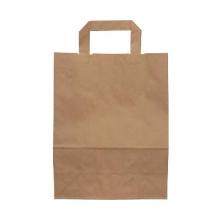 Verive draagtas papier 22x10x28cm met platte hengsels bruin Artikel foto