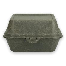 Verive reusable hamburgerbox houtvezel+PP grijs 160x150x85mm Artikel foto