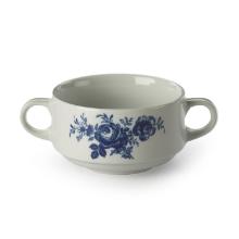 Kom soep xl 280ml met 2 oren wit dekor fleuri - elegance porselein Seltmann Artikel foto
