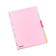 Lyreco tabbladen A4 11-gaats karton neutraal budget 160g 5tabs Artikel foto