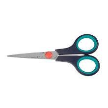 Delta rvs schaar 14 cm spitse punten softgrip handgrepen Artikel foto