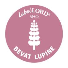 Labellord allergenen etiket bevat lupine Artikel foto