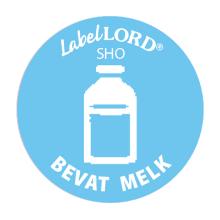 Labellord allergenen etiket bevat melk Artikel foto
