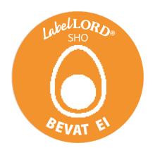 Labellord allergenen etiket bevat ei Artikel foto