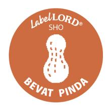 Labellord allergenen etiket bevat pinda Artikel foto
