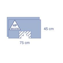 Medline essential adjustable u-drape met kleefstrook 45x75cm steriel blauw Artikel foto