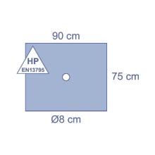 Medline essential gat afdeklaken 75x90cm gat 8cm centrisch steriel blauw Artikel foto