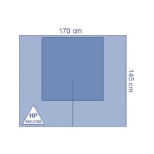 Medline eclipse v-vormig tulband afdeklaken 170x145cm Artikel foto