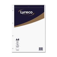 Lyreco schrijfblok A4 gelijnd gelijmd met ponsgaten 100 vel premium Artikel foto