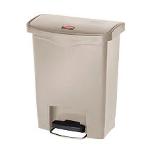 Afvalbak pedaalemmer slim jim front-step 30ltr beige Rubbermaid Artikel foto