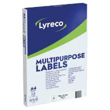 Lyreco multifunctionele etiketten 105x74mm wit Artikel foto