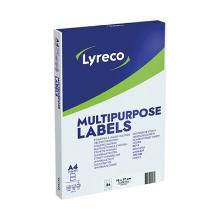 Lyreco multifunctionele etiketten 70x37mm wit Artikel foto